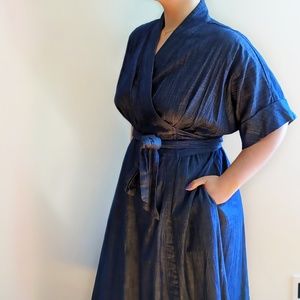 SOLD! Chambray Wrap Dress